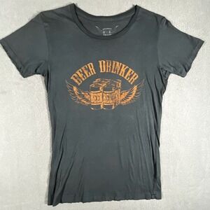 Bandit‎ Brand Beer Drinker Tee Size M Graphic Fitted Shirt Made USA Westerncore